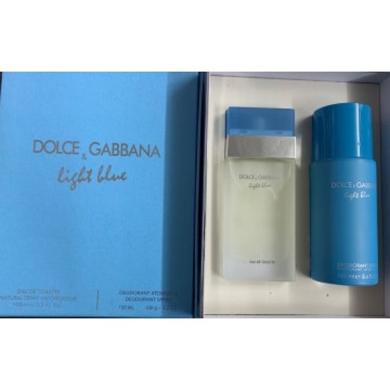 Fodgænger let orange Dolce & Gabbana Light Blue EDP 100 ml + Deodorant Spray 150 ml - FragranceBG