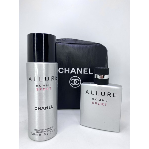 Chanel Allure Homme Sport EDT 100 мл за Мъже + Дезодорант 200 мл + Несесер - Fragrance Bulgaria