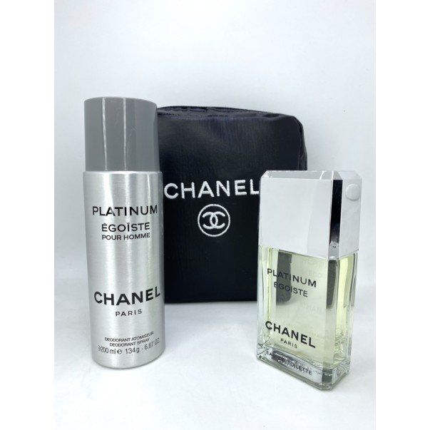 Chanel Platinium Egoiste Pour Homme EDT 100 мл за Мъже + Дезодорант 200 мл + Несесер - Fragrance Bulgaria