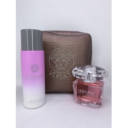 Versace Bright Crystal EDT 90 мл за Жени + Дезодорант 200 мл + Несесер